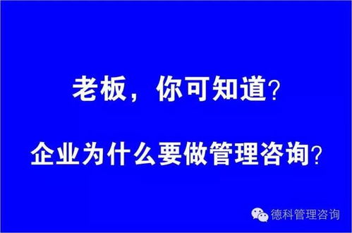 企业为什么要做管理咨询